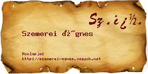 Szemerei Ágnes névjegykártya