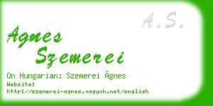 agnes szemerei business card